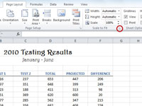 인쇄 옵션에 맞게 Excel 2010s 배율을 사용하는 방법