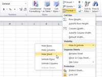 Excel 2010 워크시트 숨기기 및 숨기기 해제 방법