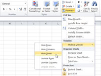 Excel2010ワークシートを非表示および再表示する方法