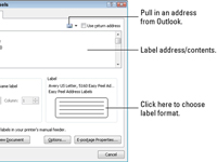 So drucken Sie ein Blatt identischer Etiketten mit Word 2010