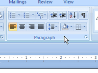 So ändern Sie die Standard-Tabstopps in Word 2007