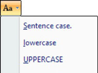 如何在 Word 2007 中更改文本的大小寫