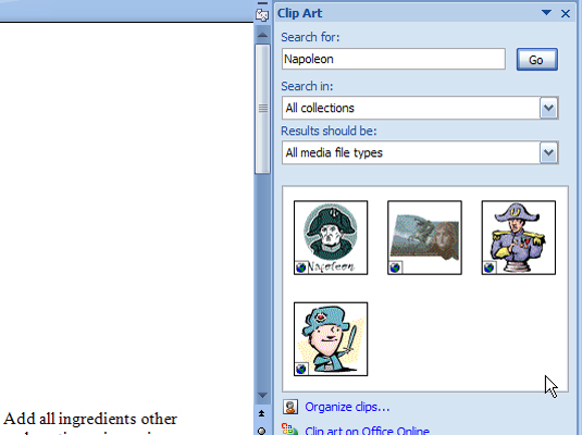 Como adicionar clipart a um documento do Word 2007