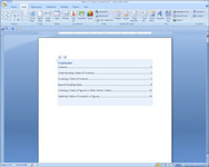 Erstellen eines Inhaltsverzeichnisses in Word 2007