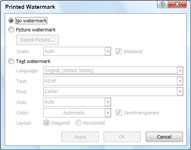 Hinzufügen eines Wasserzeichens in Word 2007