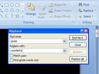 Comment rechercher et remplacer du texte dans PowerPoint 2007