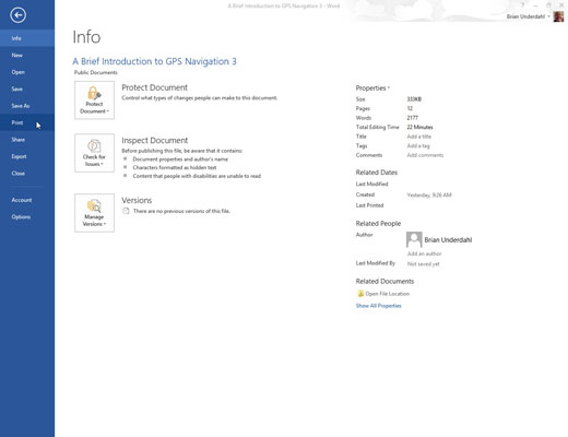 Comment imprimer votre document Word 2013