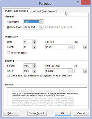 Comment mettre en retrait la première ligne dun paragraphe dans Word 2013