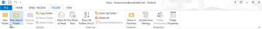 如何在 Outlook 2013 中創建新的郵件文件夾