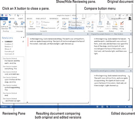 Como comparar duas versões de um documento no Word 2013