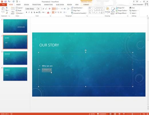 Como criar um hiperlink para outro slide do PowerPoint 2013