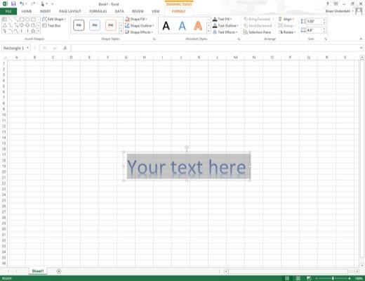 Come aggiungere WordArt in Excel 2013