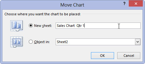 Come spostare i grafici pivot in fogli separati in Excel 2013