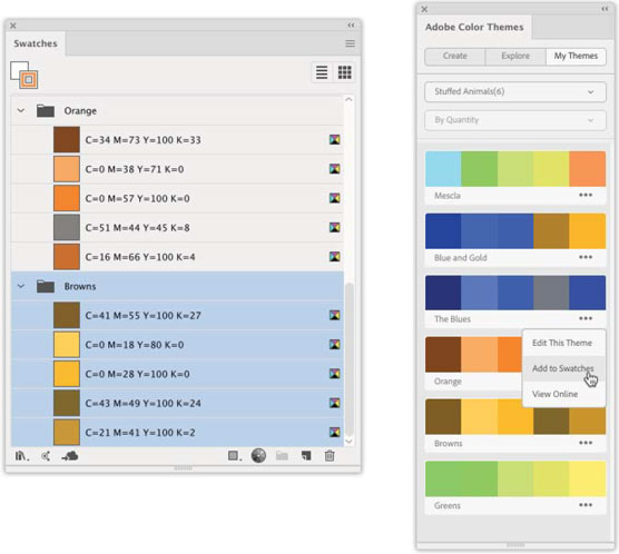 Illustrator CC Guias de cores e temas de cores