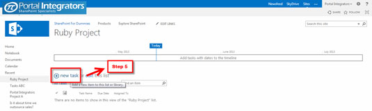 Come creare elenchi di attività con visualizzazione diagramma di Gantt in SharePoint 2013