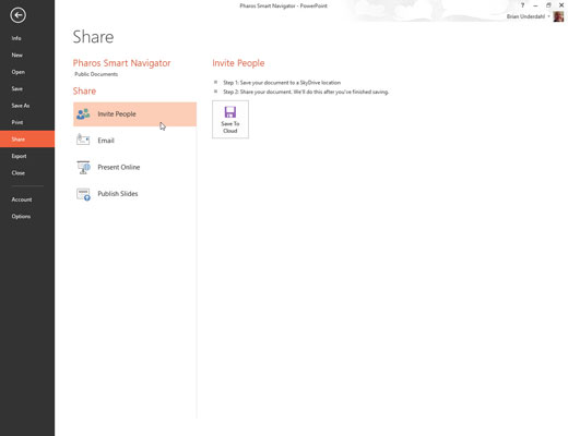 PowerPoint2013プレゼンテーションを他のユーザーと共有する方法