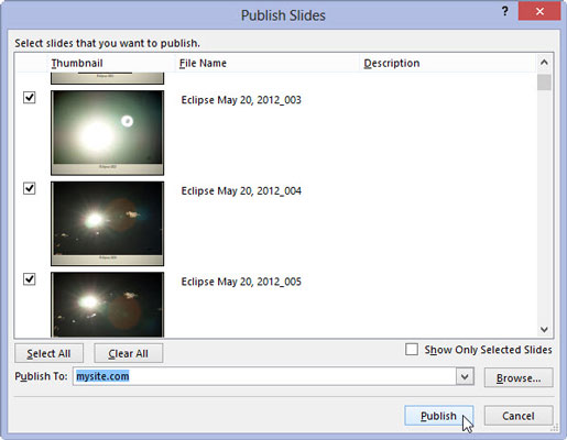 スライドライブラリにPowerPoint2013スライドを保存する方法