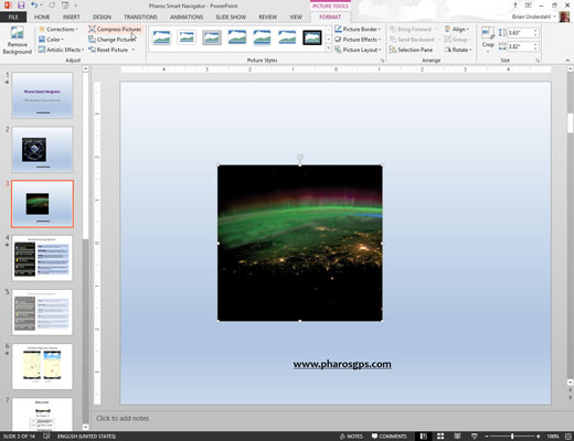 PowerPoint2013で写真を圧縮する方法