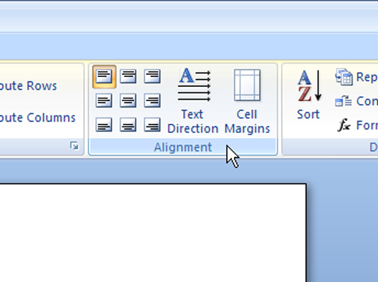 Comment modifier lalignement et lorientation du texte dans un tableau Word 2007