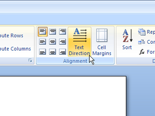 Come modificare l'allineamento e l'orientamento del testo in una tabella di Word 2007