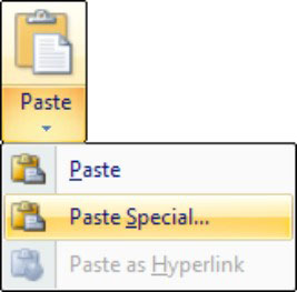 Come utilizzare le opzioni Incolla e Incolla speciale in Word 2007