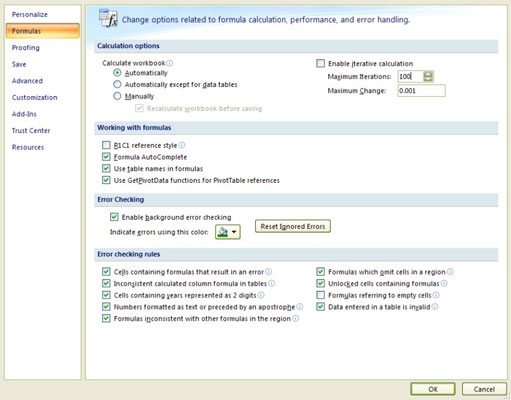 Evitare i riferimenti circolari nelle formule di Excel 2007