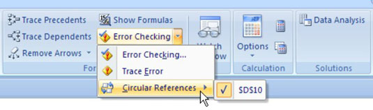 Evitare i riferimenti circolari nelle formule di Excel 2007