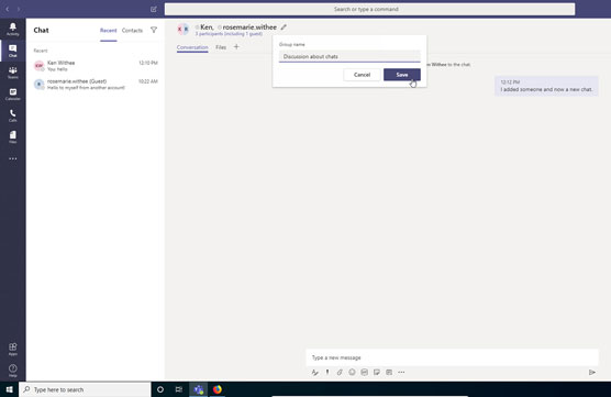 Cách chuyển từ Kênh Microsoft Teams sang Trò chuyện