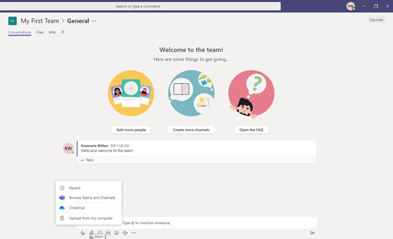 Gửi nhiều hơn văn bản khi trò chuyện trong Microsoft Teams