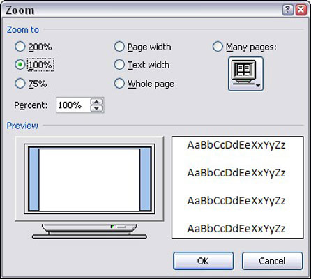 Cómo ajustar el zoom en Word 2007