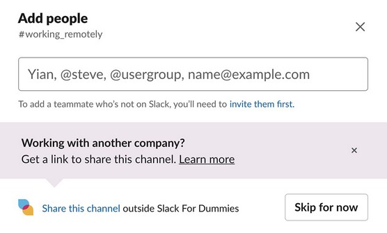 Cómo crear canales de Slack públicos y privados