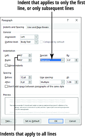 Cómo alinear y sangrar párrafos en Word 2019