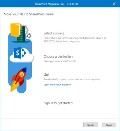 Di chuyển tệp sang SharePoint Online bằng Công cụ di chuyển SharePoint của Microsoft