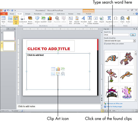 Pour les seniors : comment insérer des images clipart dans une diapositive PowerPoint