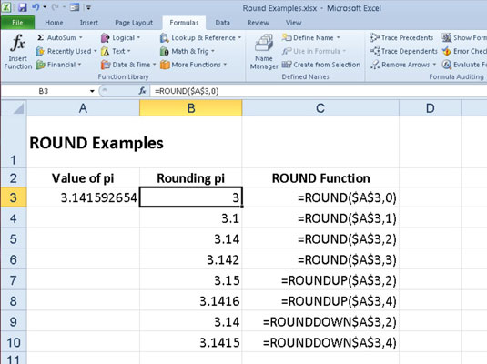 Arrotondare i numeri in Excel 2010 con ROUND, ROUNDUP e ROUNDDOWN