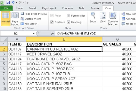 Come bloccare i riquadri in un foglio di lavoro di Excel 2010