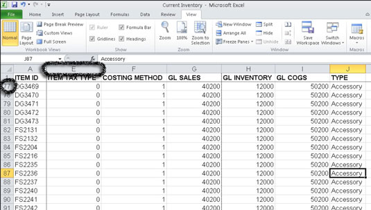 Come bloccare i riquadri in un foglio di lavoro di Excel 2010