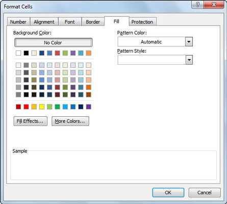 Come applicare colori di riempimento, motivi e sfumature alle celle in Excel 2010