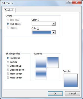 Come applicare colori di riempimento, motivi e sfumature alle celle in Excel 2010