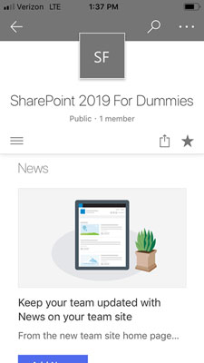 L'app mobile di SharePoint