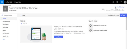 So teilen und folgen Sie SharePoint-Sites