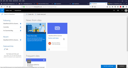 Come condividere e seguire i siti di SharePoint