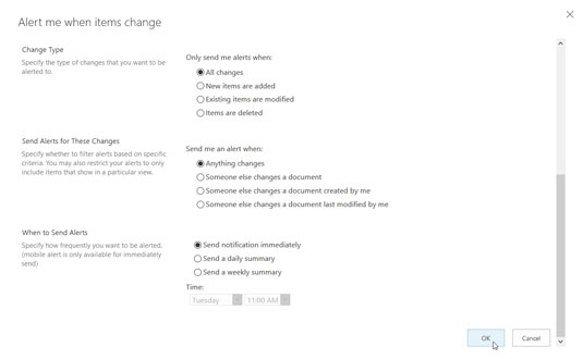 Cách chia sẻ và theo dõi trang web SharePoint