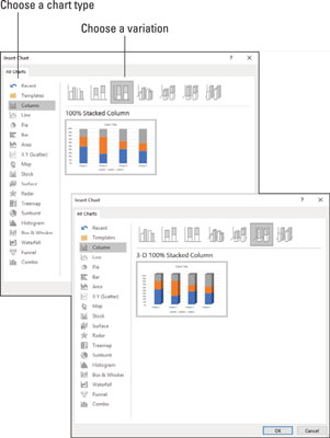 Cách tạo biểu đồ trong Office 365