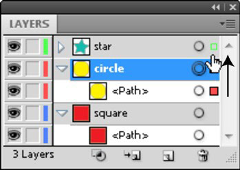 Funções de camada no Adobe CS5 Illustrator