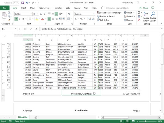 Comment créer un en-tête ou un pied de page personnalisé dans Excel 2019