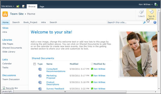 Aggiungi tag e note alle pagine di SharePoint Online