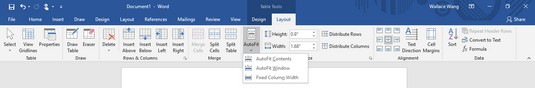 Creazione e formattazione di tabelle in Word 2019