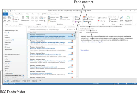 Nozioni di base sui social media e RSS di Microsoft Outlook