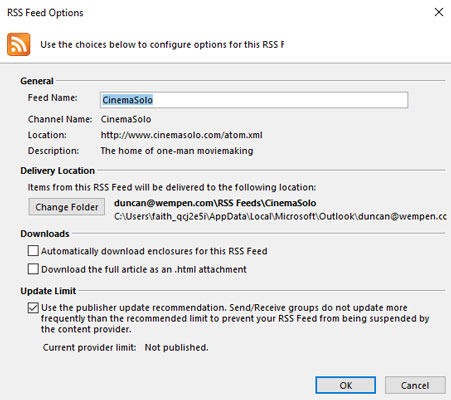 Come impostare un feed RSS in Microsoft Outlook 2019